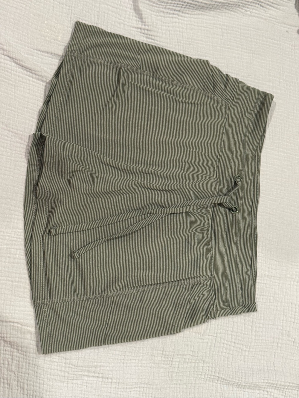 Balance Collection Olive Ribbed Drawstring Athletic Shorts